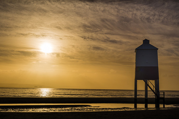 The Wooden Lighthouse at Sunset
